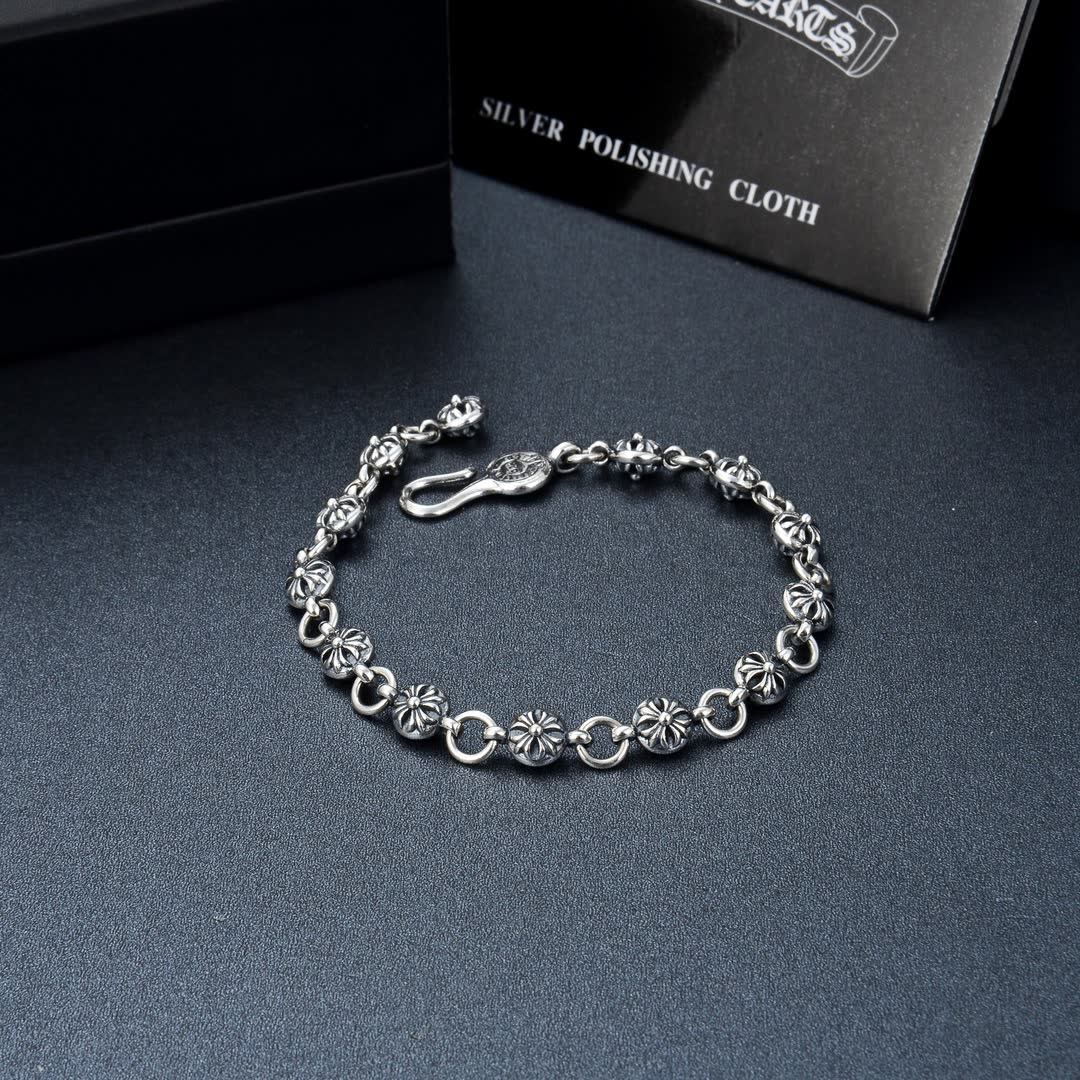 Chrome Hearts Silver Chain Bracelet